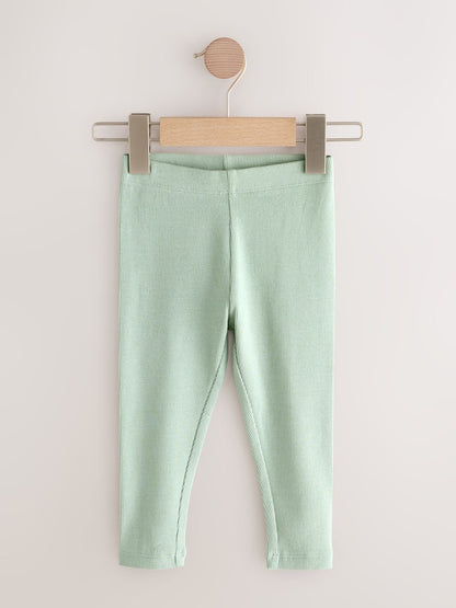 Floral Ribbed Leggings 5 Pack (3mths-7yrs) - Size 3-6 Months (62-68cm)