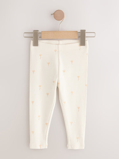 Floral Ribbed Leggings 5 Pack (3mths-7yrs) - Size 3-6 Months (62-68cm)