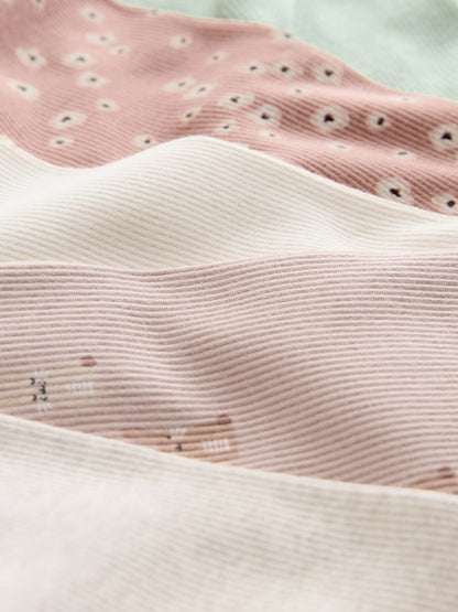 Floral Ribbed Leggings 5 Pack (3mths-7yrs) - Size 3-6 Months (62-68cm)