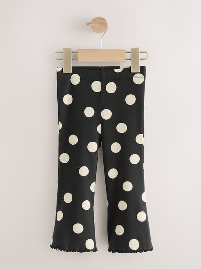 Animal Print Ribbed Flare Leggings 5 Pack (3mths-7yrs)