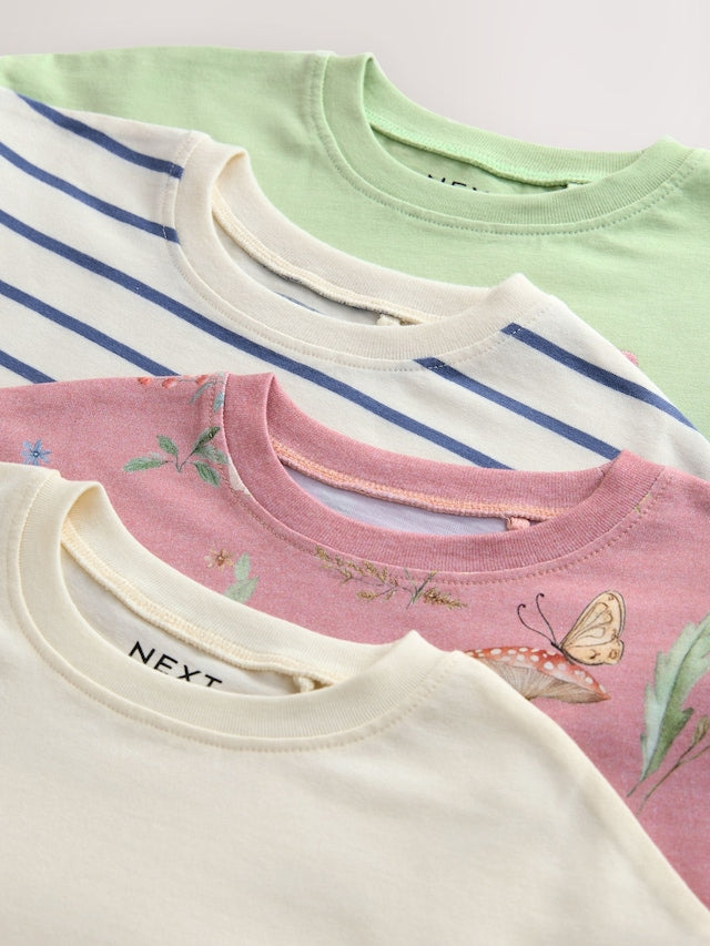 Green Fairy Long Sleeve Tops 4 Pack (3mths-7yrs) - Size 3-6 Months (62-68cm)