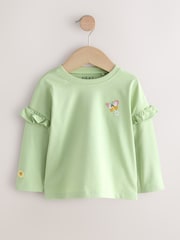Green Fairy Long Sleeve Tops 4 Pack (3mths-7yrs) - Size 3-6 Months (62-68cm)