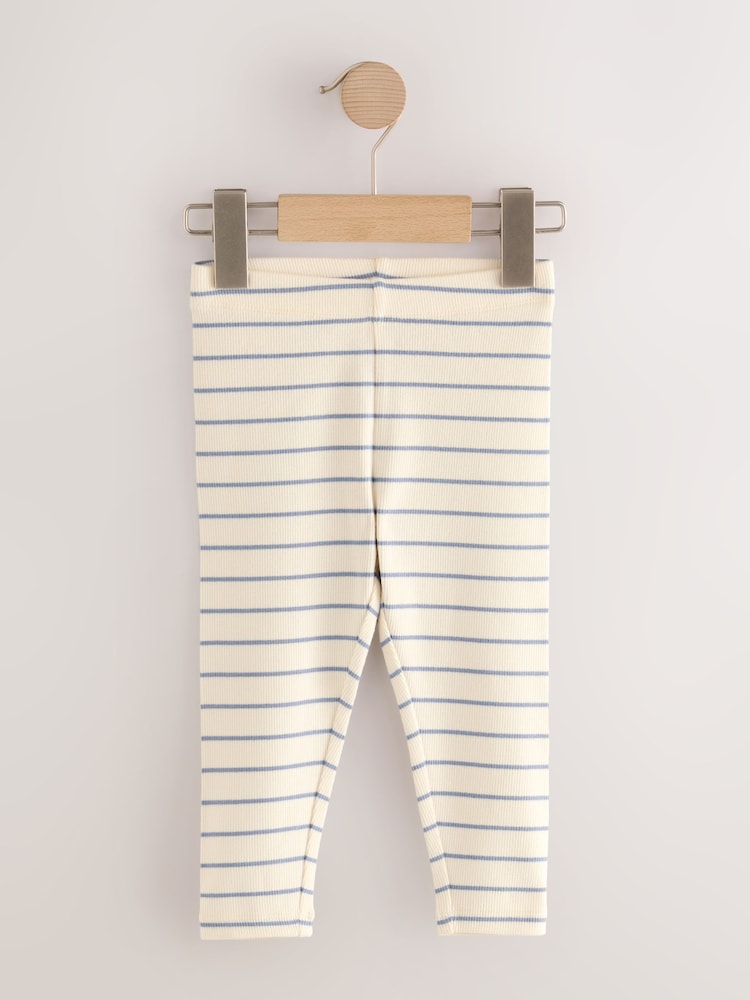 Rainbow Ribbed Leggings 5 Pack (3mths-7yrs) - Size 3-6 Months (62-68cm)