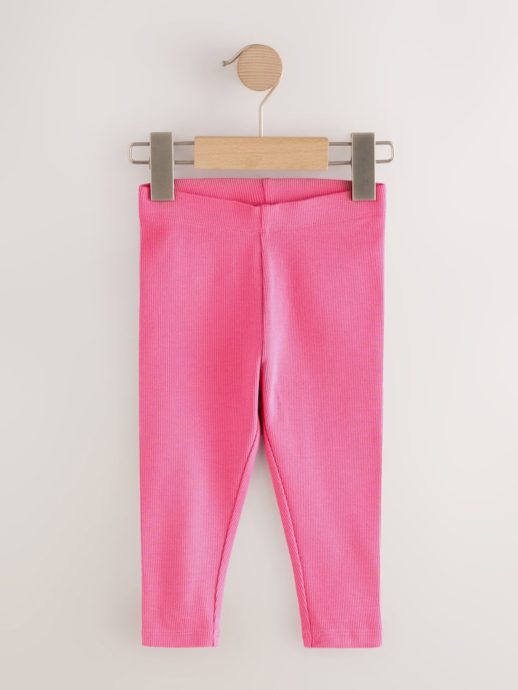 Rainbow Ribbed Leggings 5 Pack (3mths-7yrs) - Size 3-6 Months (62-68cm)