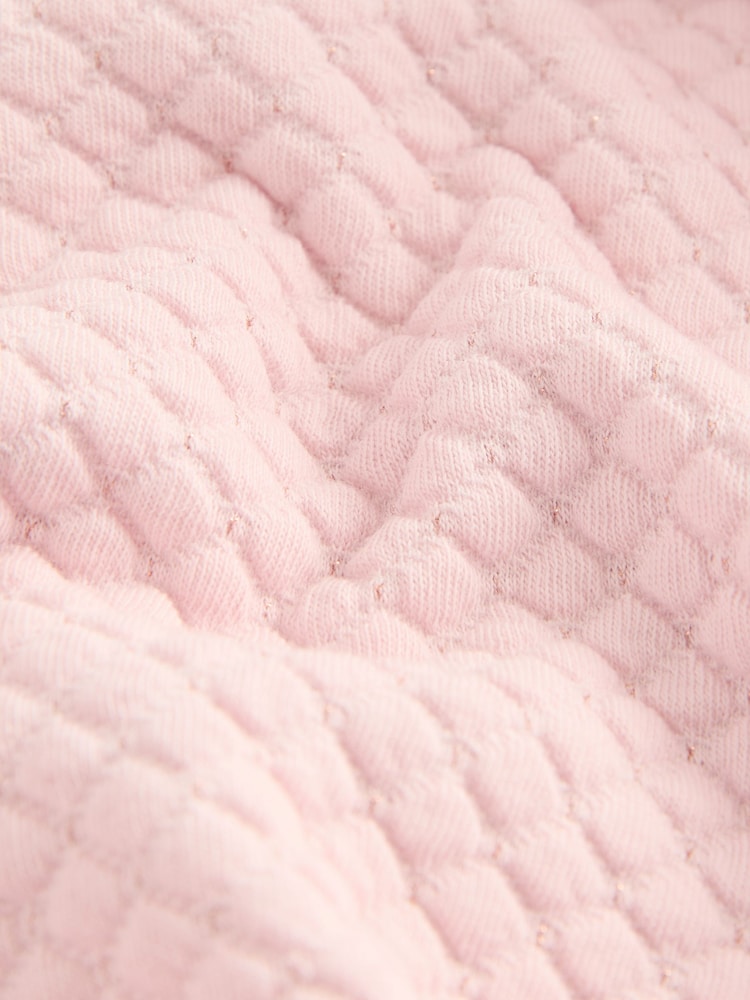 Baker by Ted Baker Lurex Quilted Hooded Jacket - Size Newborn