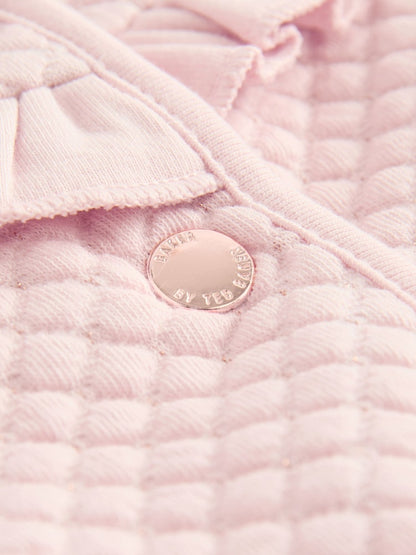 Baker by Ted Baker Lurex Quilted Hooded Jacket - Size Newborn