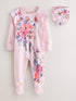 Baker by Ted Baker 2 Piece Frill Sleepsuit & Bib Set