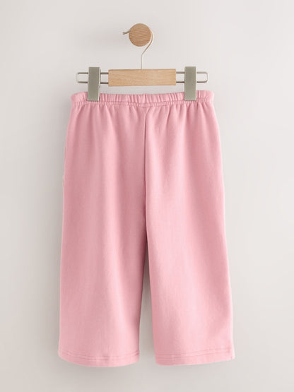 Rose Pink Wide Leg Sweat Joggers (3mths-7yrs) - Size 6-9 Months (68-74cm)