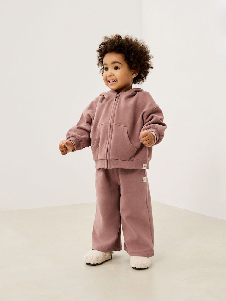 Mocha Brown Wide Leg Sweat Joggers (3mths-7yrs)