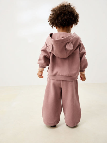 Mocha Brown Wide Leg Sweat Joggers (3mths-7yrs)