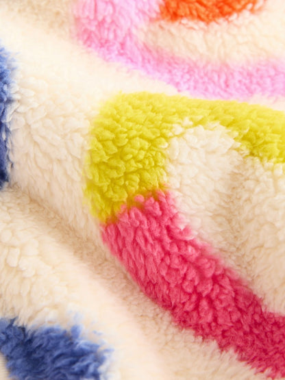 Cream Rainbow Squiggle Zip Through Fleece (3mths-7yrs) - Size 3-6 Months (62-68cm)