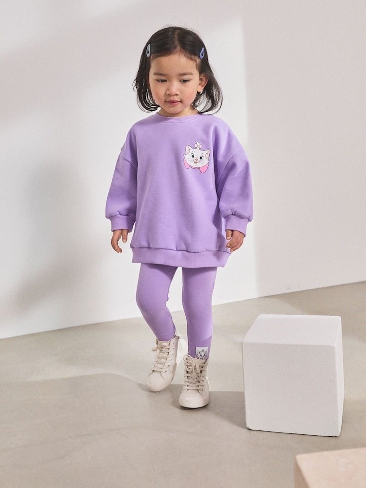 Lilac Purple Disney Aristocats Sweatshirt &amp; Leggings Set (3mths-7yrs)