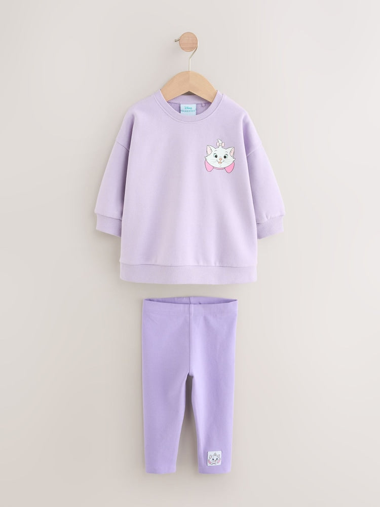 Lilac Purple Disney Aristocats Sweatshirt &amp; Leggings Set (3mths-7yrs)