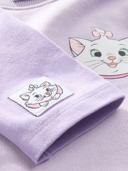 Lilac Purple Disney Aristocats Sweatshirt &amp; Leggings Set (3mths-7yrs)