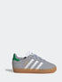 adidas Originals Grey Gazelle Comfort Closure Elastic Laces Infant Trainers