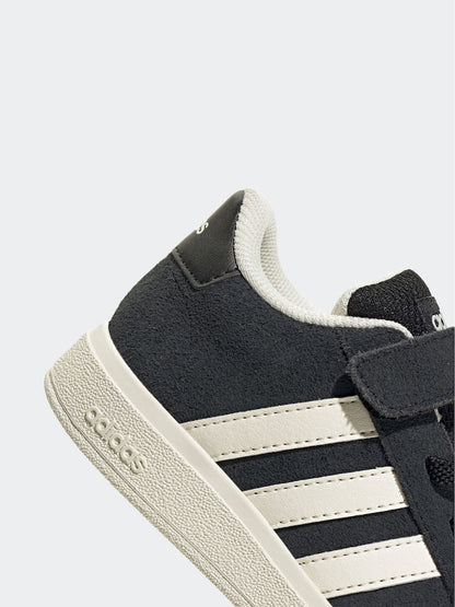 adidas Black Grand Court 2.0 Elastic Lace Infant Trainers