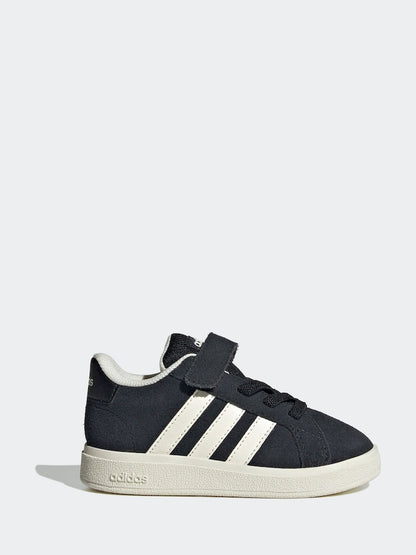 adidas Black Grand Court 2.0 Elastic Lace Infant Trainers