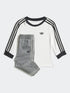 adidas Originals White Long Sleeve Infant Kids T-Shirt and Denim Leggings Set