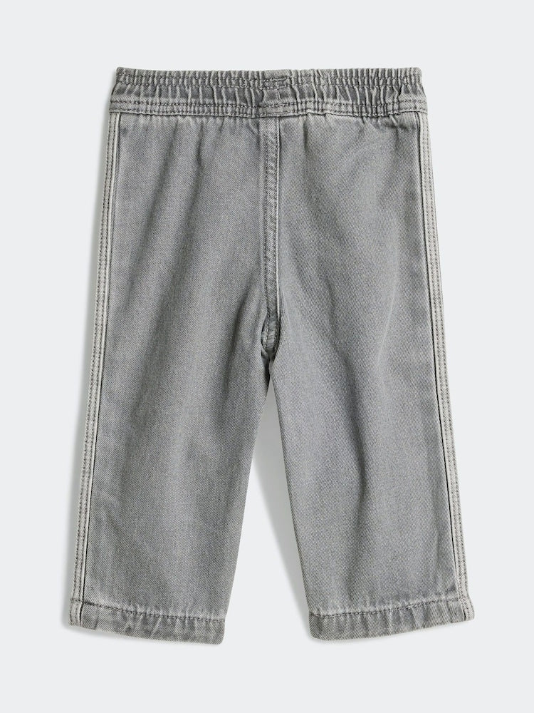 adidas Originals White Long Sleeve Infant Kids T-Shirt and Denim Leggings Set