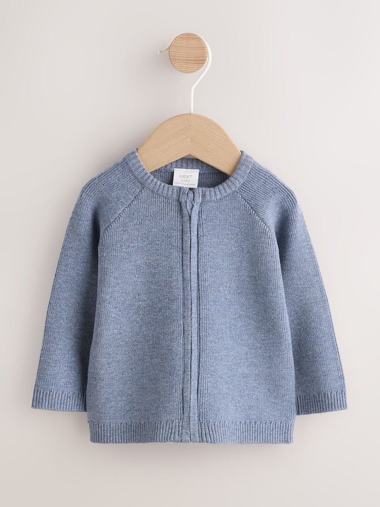 Blue Knitted Baby Cardigan (0mths-2yrs) - Size 50cm (First Size)