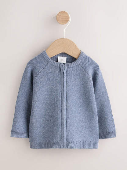 Blue Knitted Baby Cardigan (0mths-2yrs) - Size 50cm (First Size)