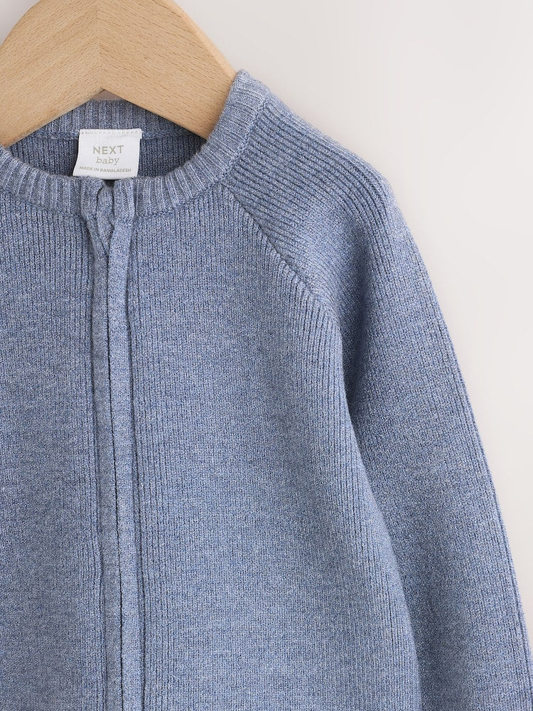 Blue Knitted Baby Cardigan (0mths-2yrs) - Size 50cm (First Size)
