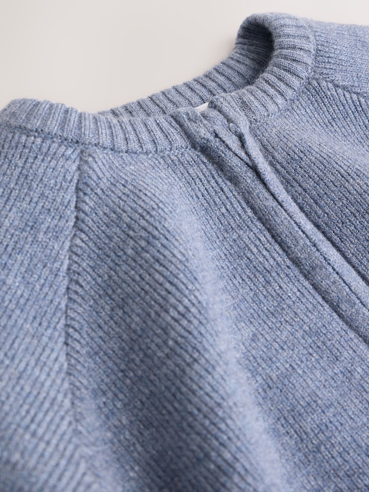 Blue Knitted Baby Cardigan (0mths-2yrs) - Size 50cm (First Size)