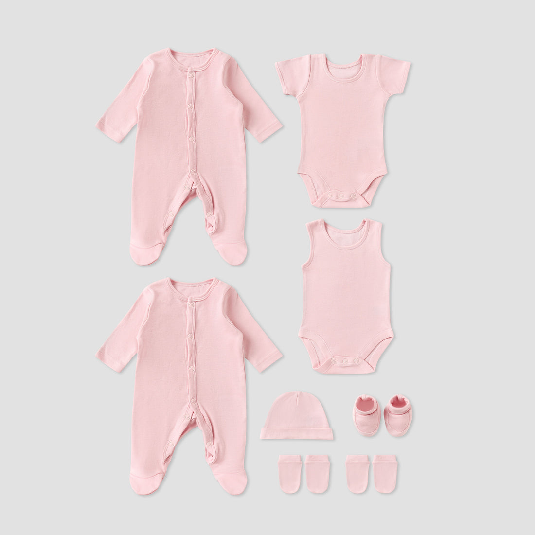 Set of 8 Juniors Clothing Gift Set with Snap Button Closure - Pink