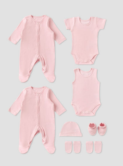 Set of 8 Juniors Clothing Gift Set with Snap Button Closure-baby-girls-clothing-setsandcoords-image-1