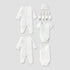 Juniors Solid 8-piece Apparel Set - White / 0-3 mths
