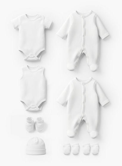 Set of 8 Juniors Clothing Gift Set with Snap Button Closure-baby-girls-clothing-setsandcoords-image-1