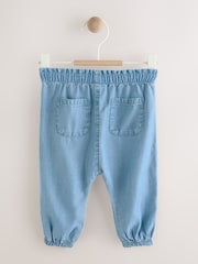 Blue Denim Tencel Baby Trousers (0mths-2yrs) - Size Up to 1 Month (56cm)
