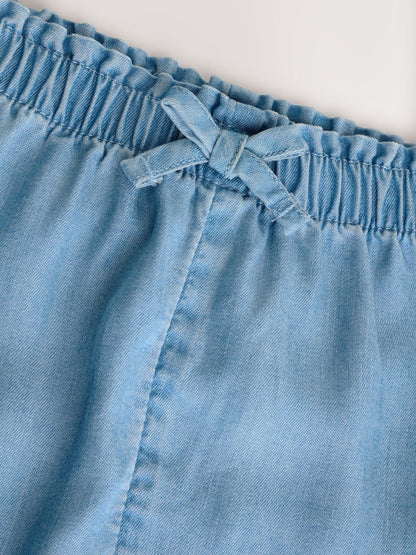 Blue Denim Tencel Baby Trousers (0mths-2yrs) - Size Up to 1 Month (56cm)