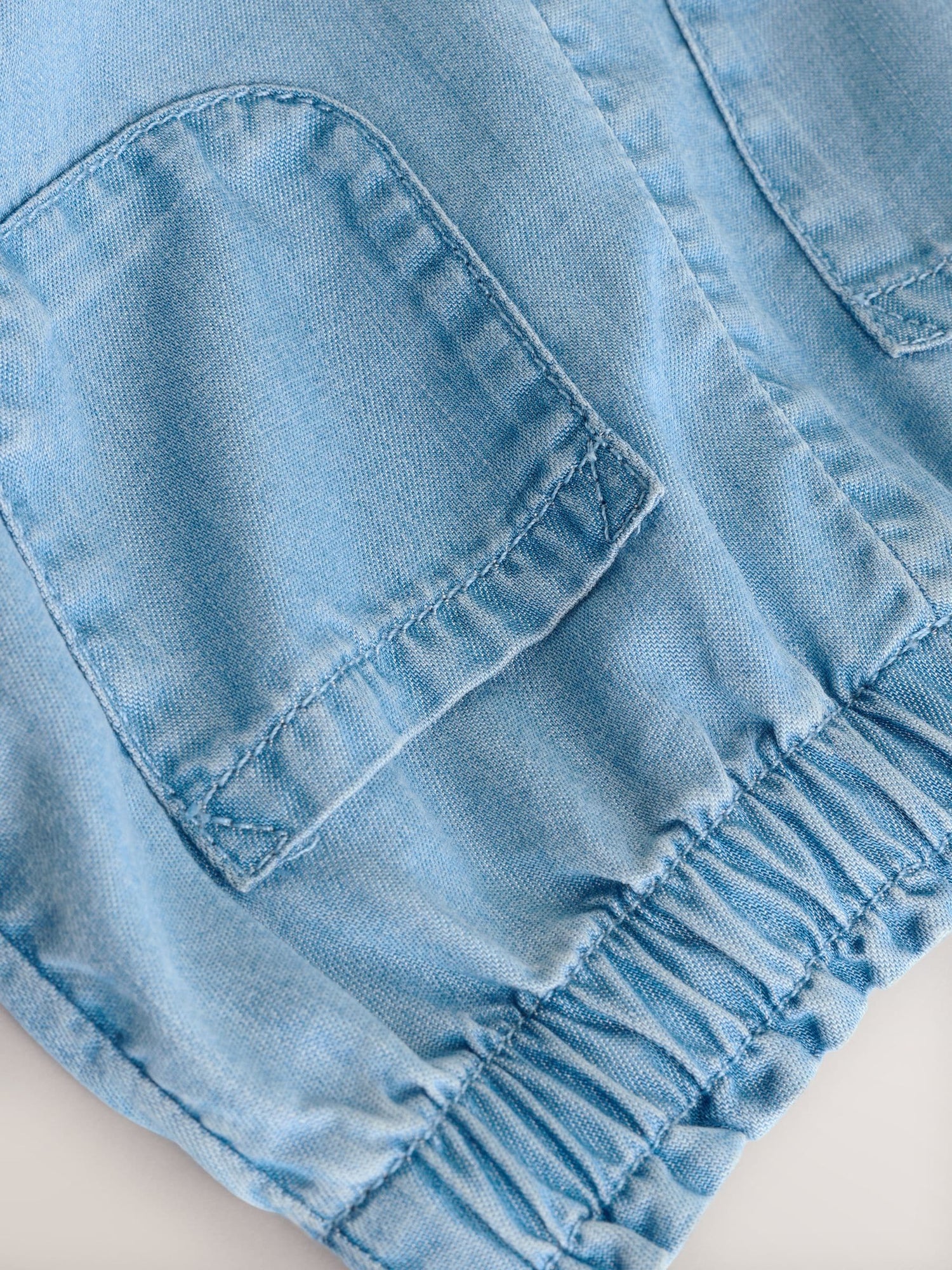Blue Denim Tencel Baby Trousers (0mths-2yrs) - Size Up to 1 Month (56cm)