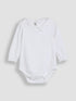 JoJo Maman Bébé White Broderie Collar Long Sleeve Body