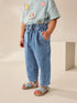 Light Wash Tie Waist Jeans (3mths-7yrs) - Light Wash / 12-18 Months (80-86cm)