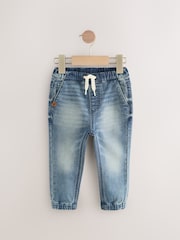 Blue Denim Regular Fit Jogger Jeans With Comfort Stretch 2 Pack (3mths-7yrs) - Size 3-6 Months (62-68cm)