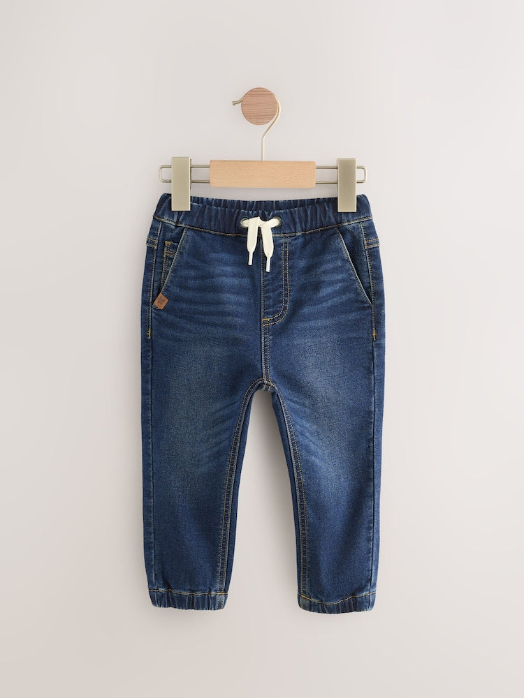 Blue Denim Regular Fit Jogger Jeans With Comfort Stretch 2 Pack (3mths-7yrs)