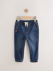 Blue Denim Regular Fit Jogger Jeans With Comfort Stretch 2 Pack (3mths-7yrs) - Size 3-6 Months (62-68cm)