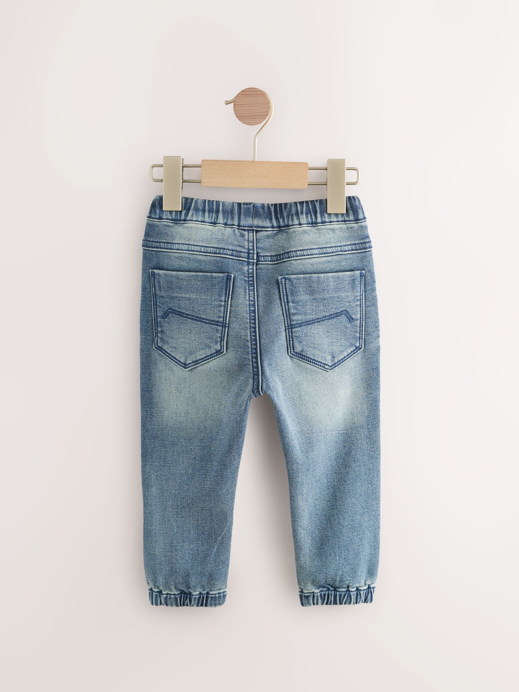 Blue Denim Regular Fit Jogger Jeans With Comfort Stretch 2 Pack (3mths-7yrs) - Size 3-6 Months (62-68cm)