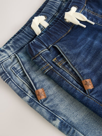 Blue Denim Regular Fit Jogger Jeans With Comfort Stretch 2 Pack (3mths-7yrs) - Size 3-6 Months (62-68cm)