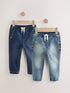 Blue Denim Regular Fit Jogger Jeans With Comfort Stretch 2 Pack (3mths-7yrs) - Size 3-6 Months (62-68cm) - Default 1
