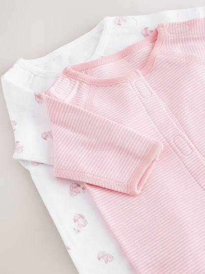 Pink 6 Piece Premature Baby Sleepsuits Set (0-0mths)