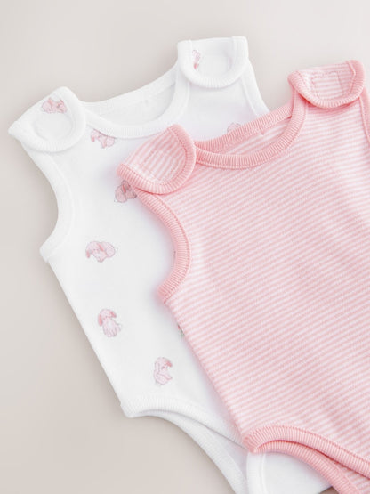 Pink 6 Piece Premature Baby Sleepsuits Set (0-0mths)