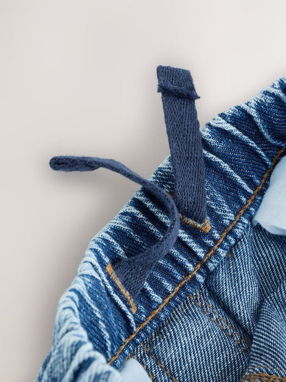 Mid Blue Dog Cargo Jeans (3mths-7yrs)