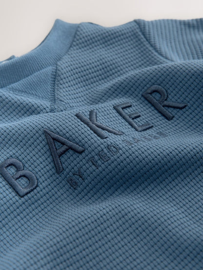 Baker by Ted Baker Textured Long Sleeve Romper
