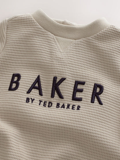 Baker by Ted Baker Textured Long Sleeve Romper