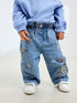 Denim Floral Print Jeans (3mths-7yrs) - Denim Floral Print / 12-18 Months (80-86cm)