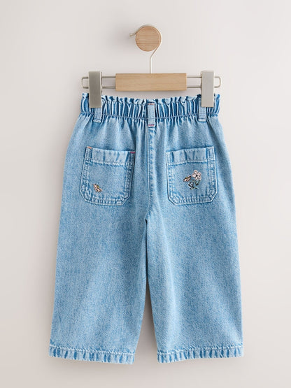 Denim Floral Print Jeans (3mths-7yrs)