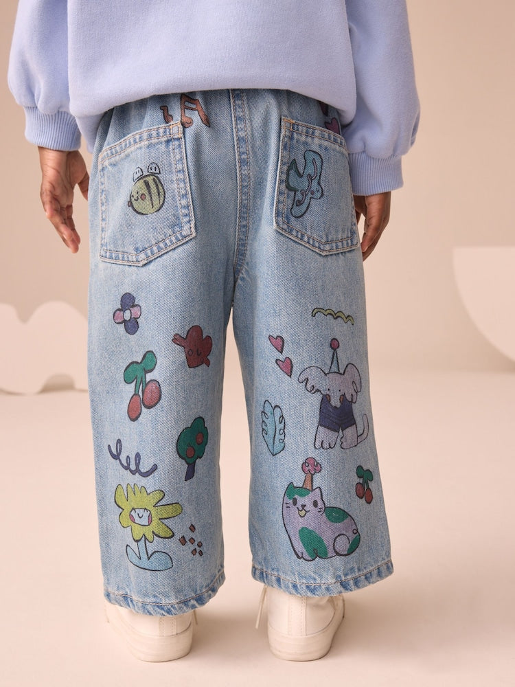 Denim Character Printed Jeans (3mths-7yrs)